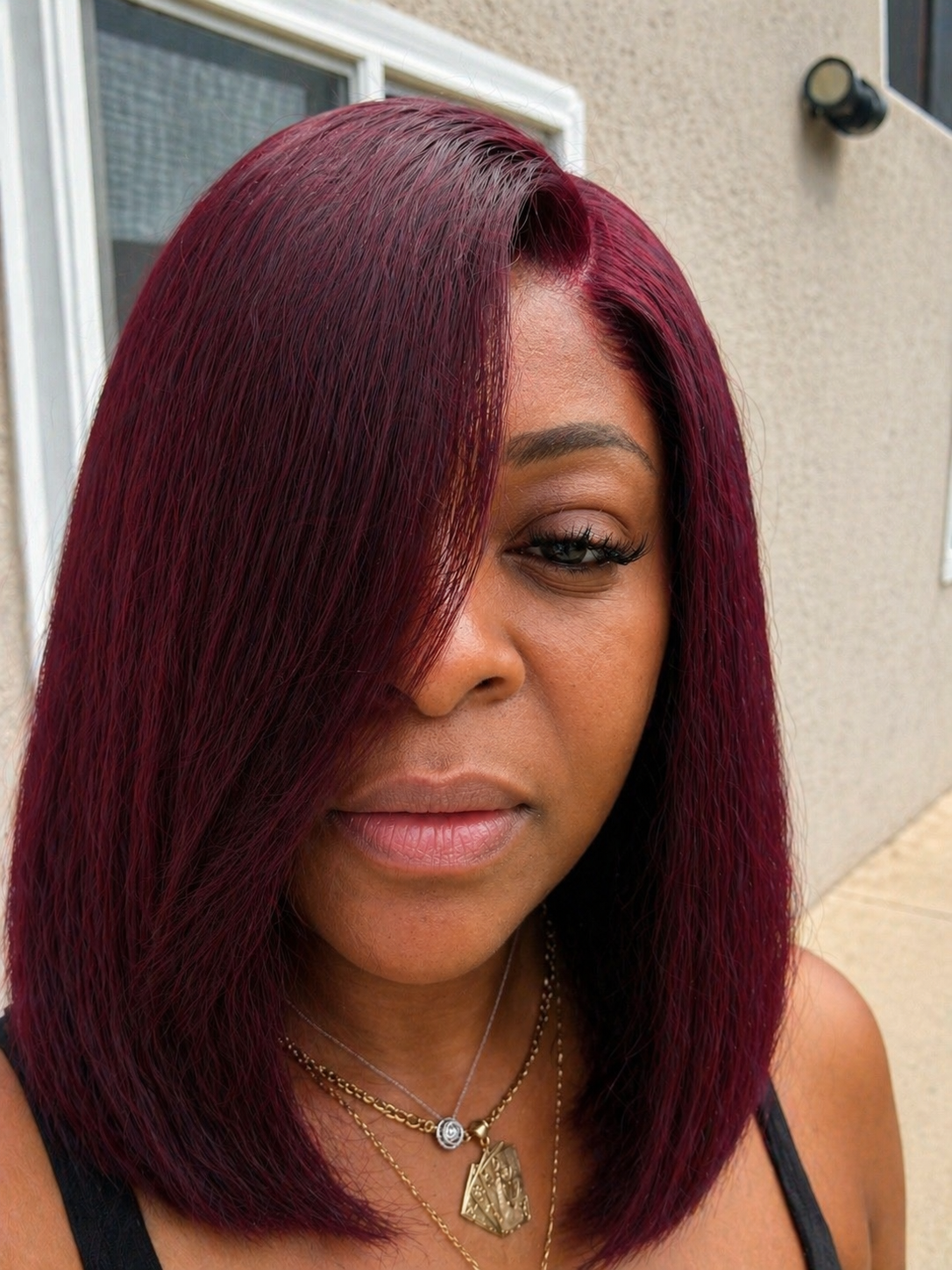 ZahBella Cherry Seduction Sleek Bob Wig