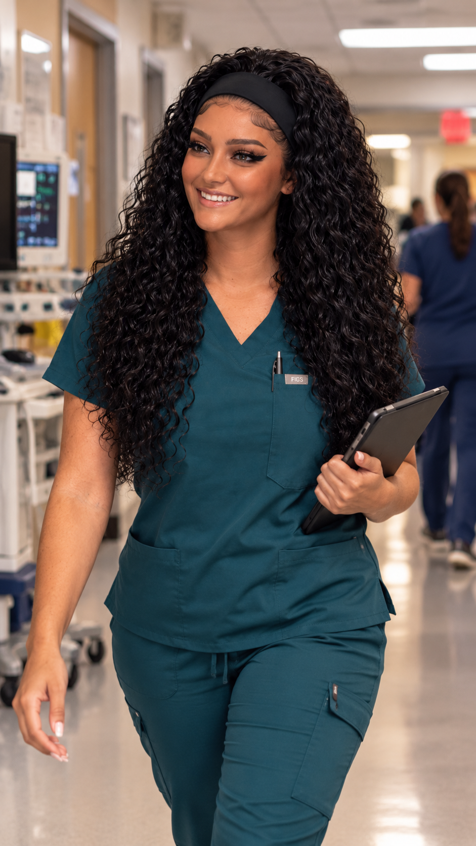 ZahBella Effortless Curly Headband Wig