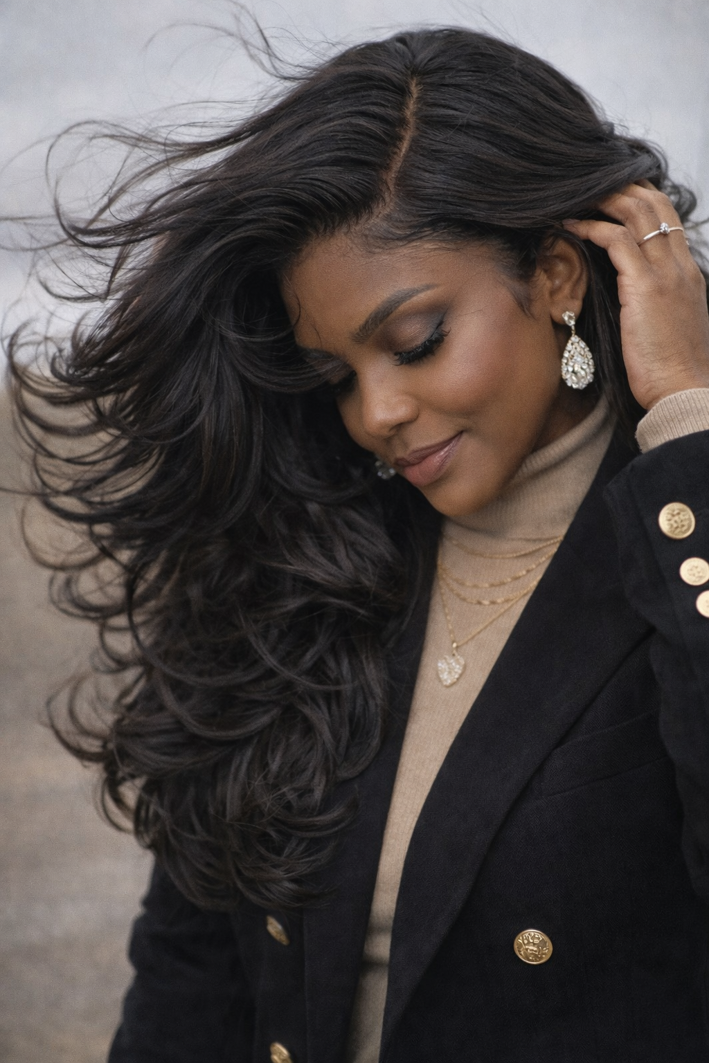 ZahBella Luxe Layer Silk Press Elite Wig