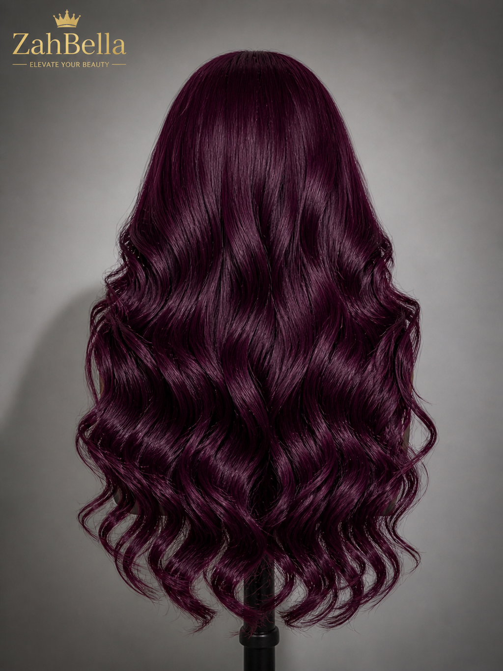 ZahBella Black Cherry Velvet Wig