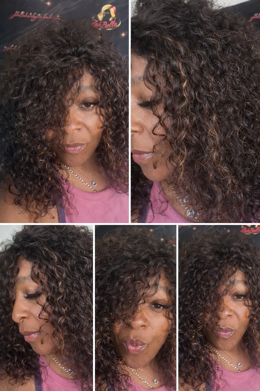 ZahBella Drip Curl Luxe – Natural Curl Glueless Unit