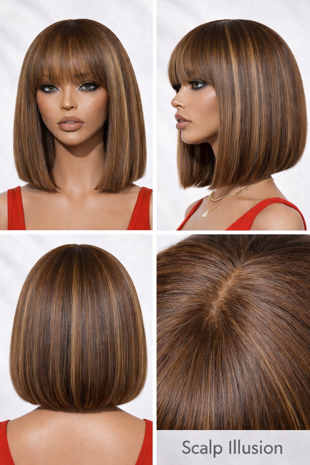 ZahBella Latte Drip Bob Wig