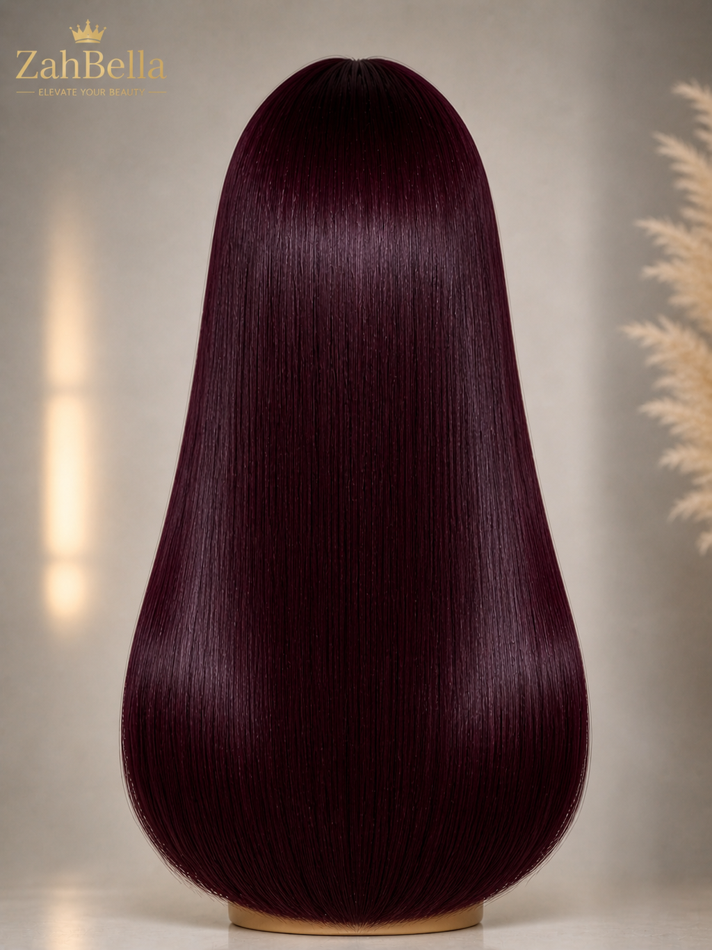 ZahBella Black Cherry Velvet Wig