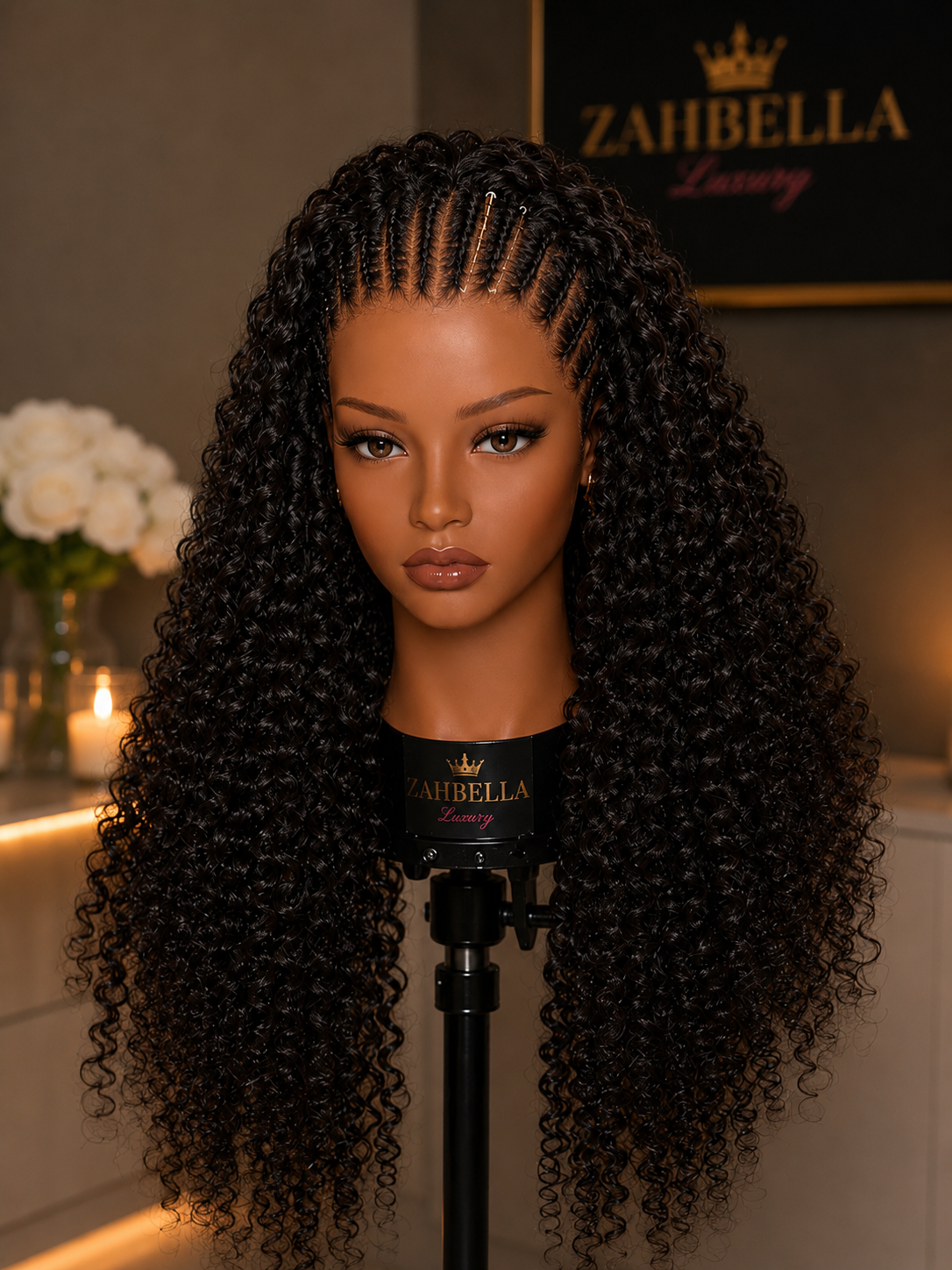 ZahBella Deep Drip Braids & Curls Wig™