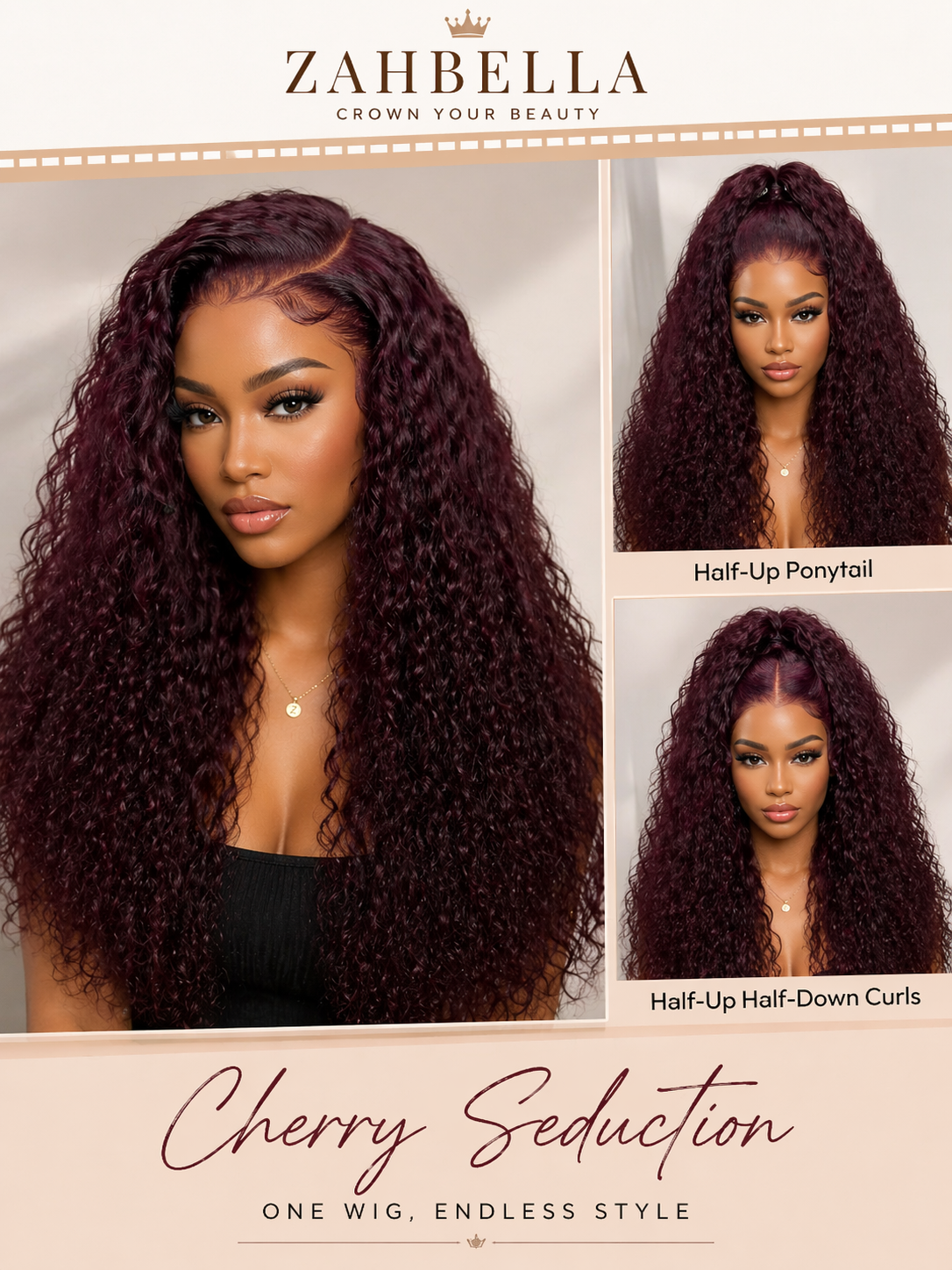 Cherry Seduction Curly Wig