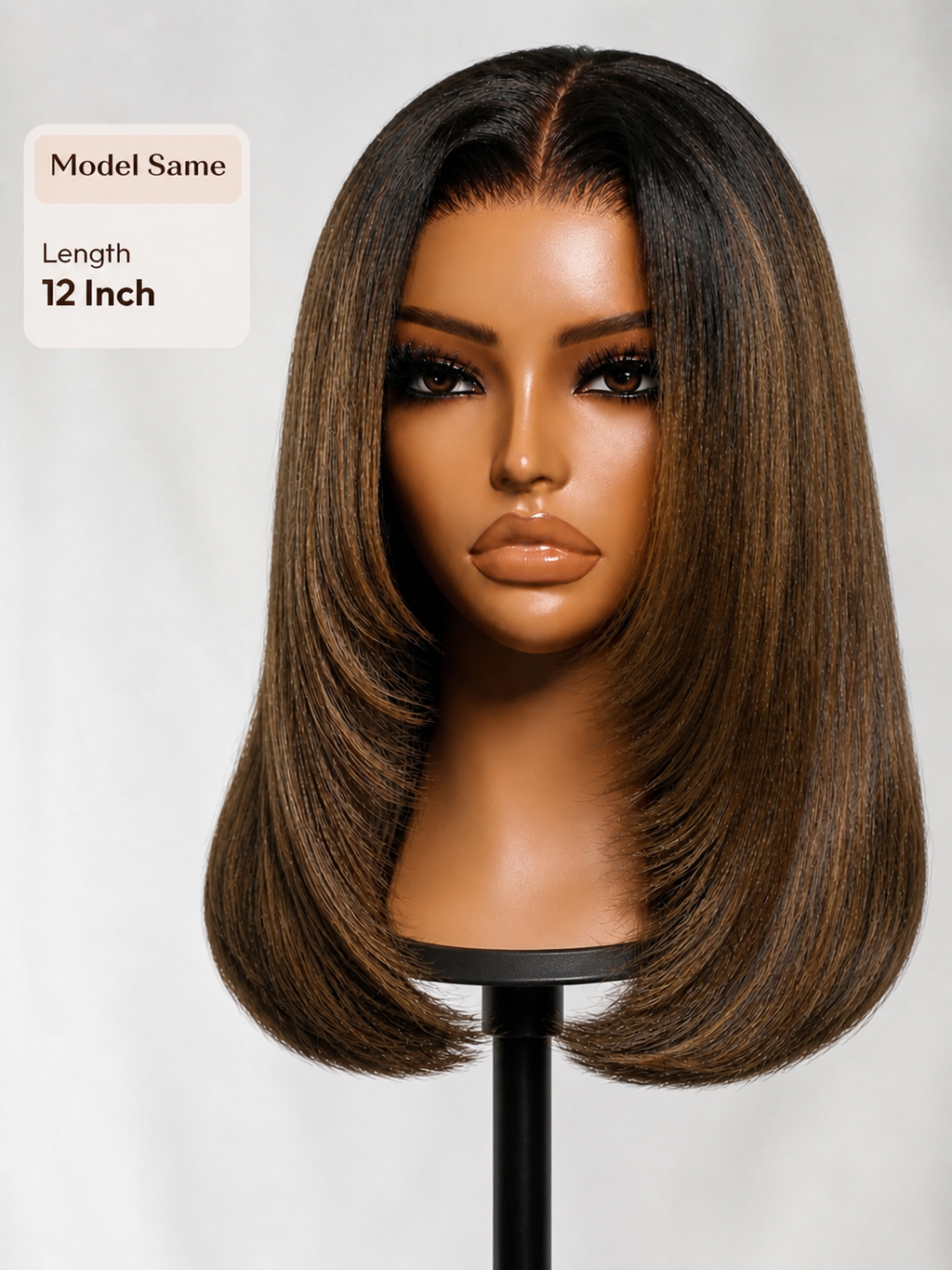 ZahBella Royal Chestnut Bob Glueless Drawstring Wig (180% Density