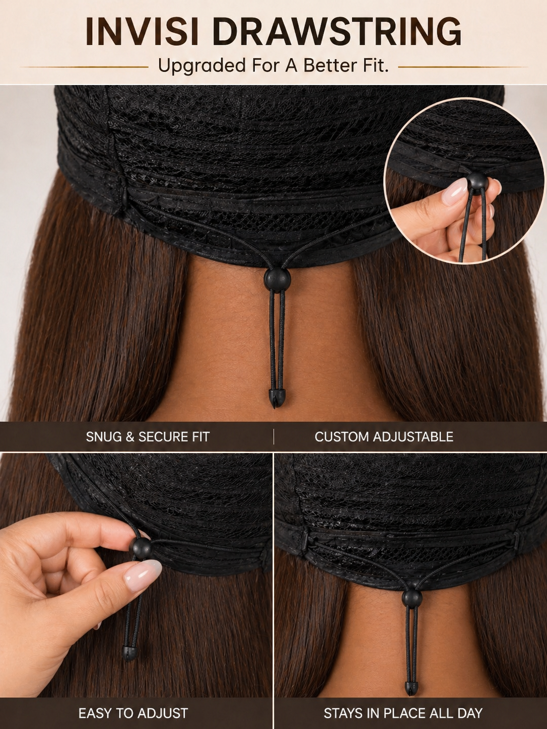 ZahBella Chocolate Silk Bob – Glueless Yaki Side Part Wig