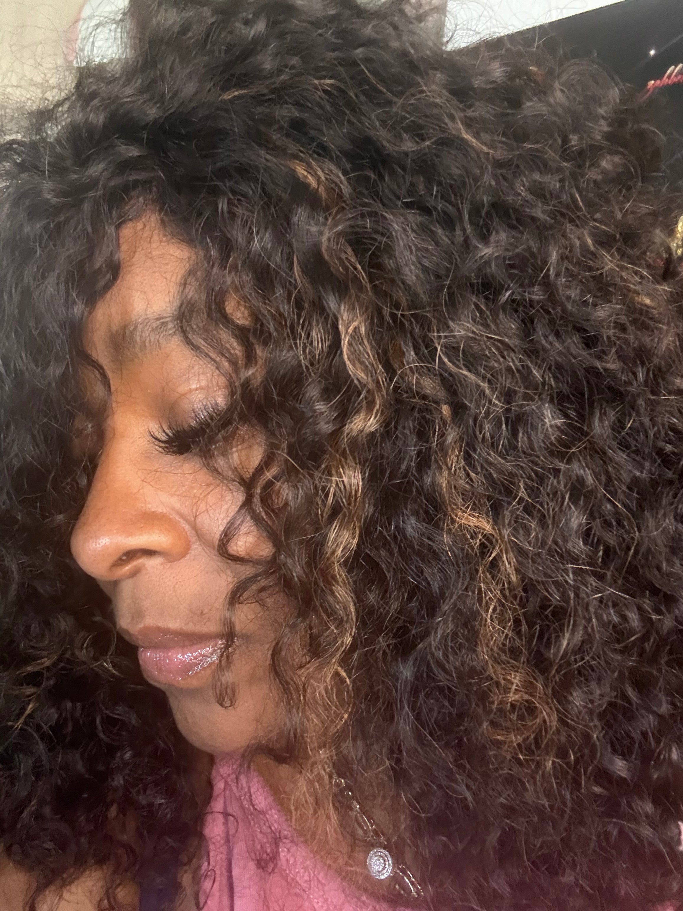 ZahBella Drip Curl Luxe – Natural Curl Glueless Unit